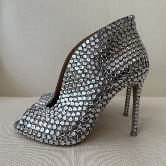 Gianvito Rossi Vamp Heels Silver Sequin - Picture 4 of 16